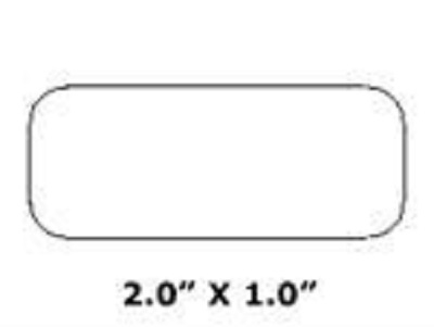 2" x 1" Desktop Direct Thermal Labels - 1375 Per Roll   