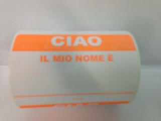 NAME TAG LABELS, ITALIAN CIAO