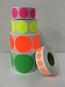 5 Rolls Fluorescent Color Coded Labels (Br/Green, Br/Pink, Br/Orange, Chartreuse, Br/Red Dot Package)