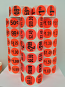 Bright Red Retail Pricing Stickers, 1000 Per Roll  