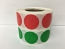 2 Rolls Color Coded Labels (Red and Green Dot Package)  
