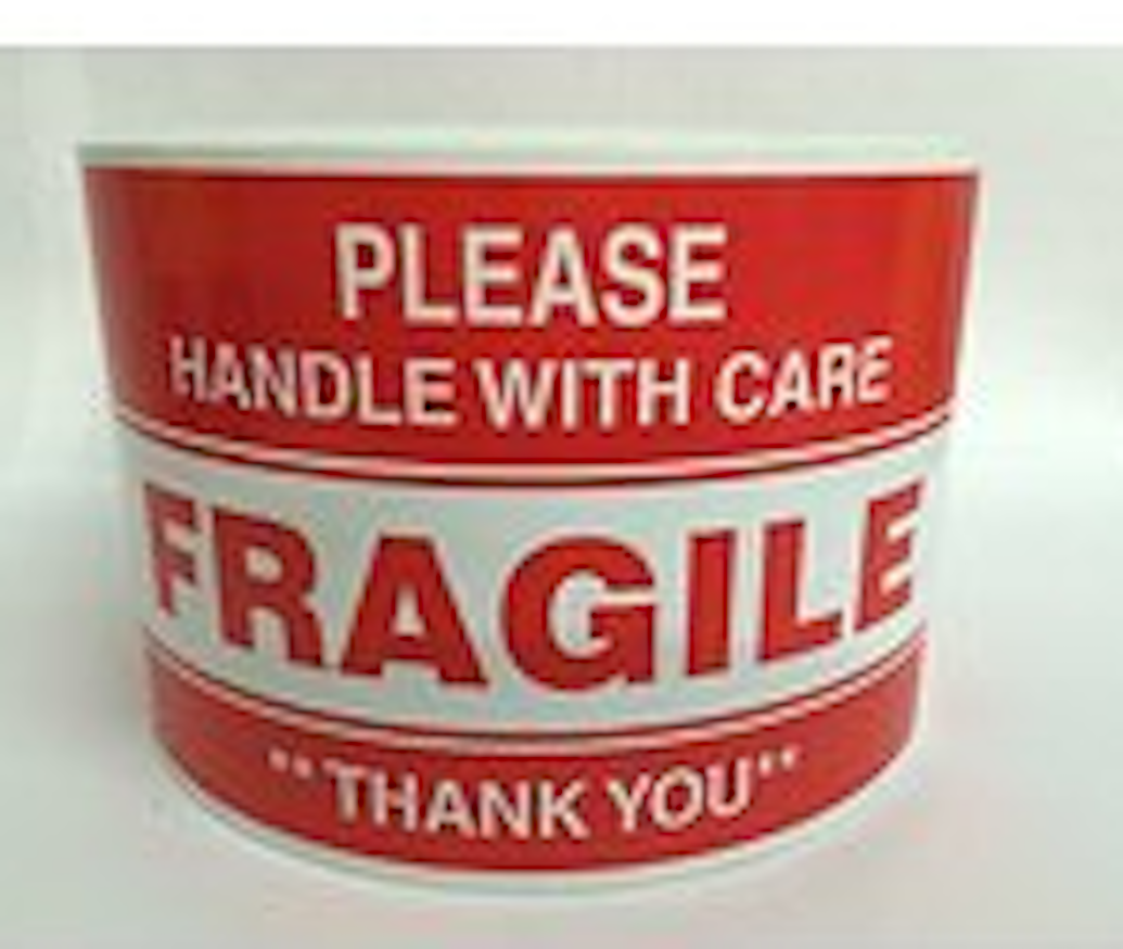 3" x 5" Please FRAGILE Handle With Care Labels, 500 P/R