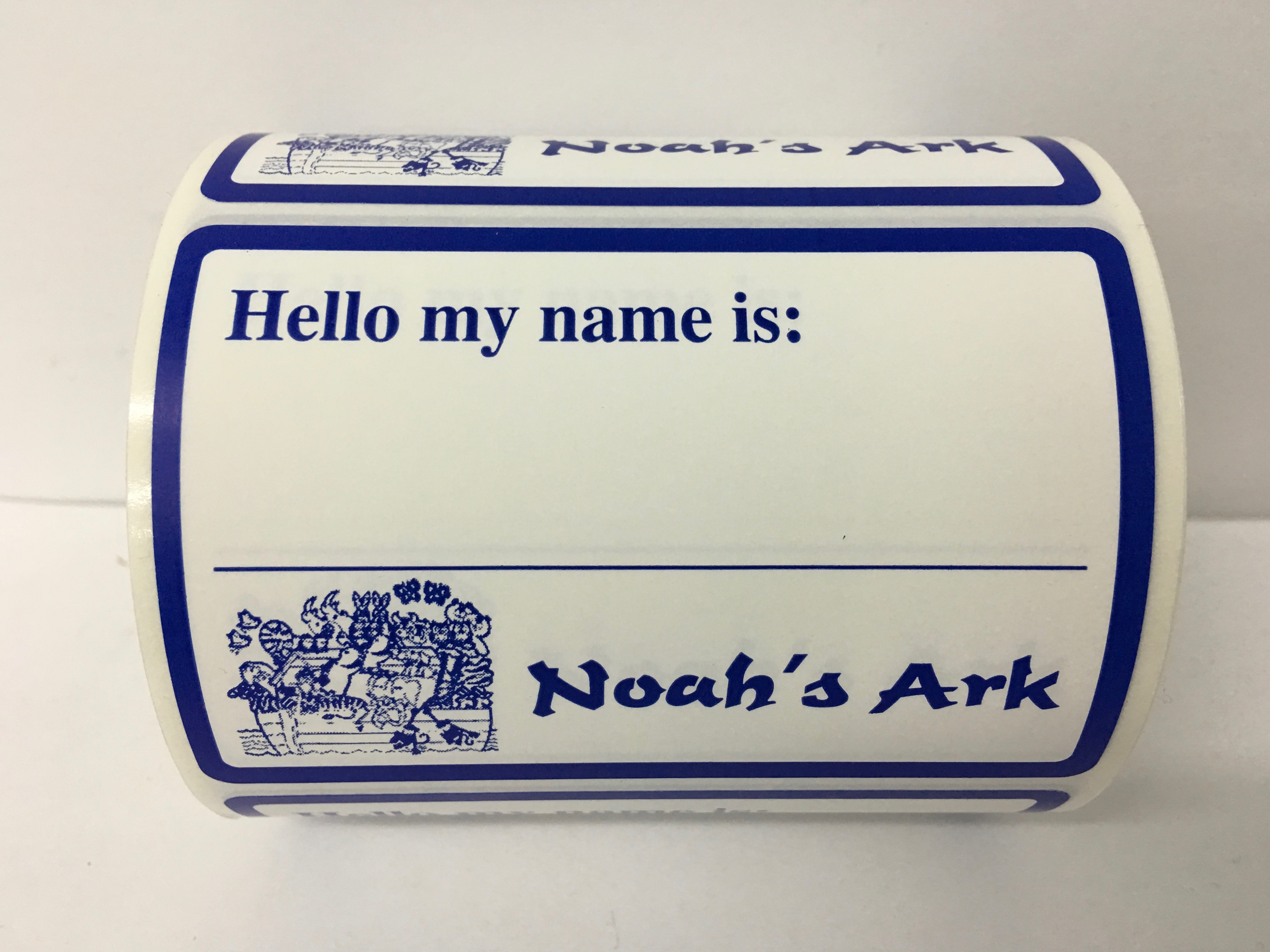 NAME TAG STICKERS, Blue NOAH'S ARK - 500 Labels