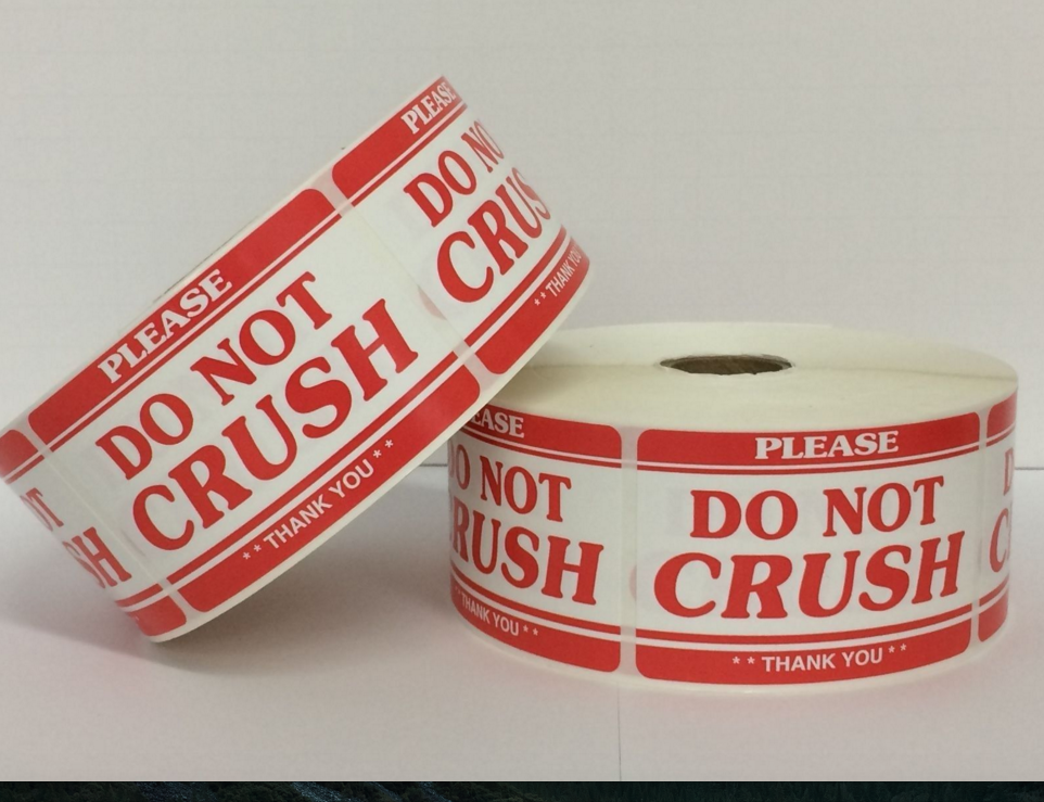2" x 3" Please DO NOT CRUSH Labels, 500 P/R