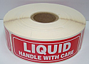 1" x 3" LIQUID Handle with Care Labels