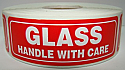 1" x 3" GLASS Handle with Care Labels