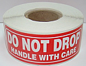 1" x 3" DO NOT DROP Handle with Care Labels